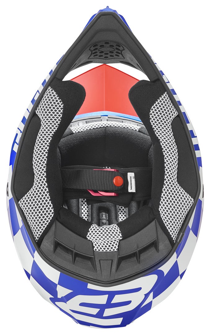 Bogotto V328 Xadrez Carbon Motocross Helmet blue/red/white L Figure 5