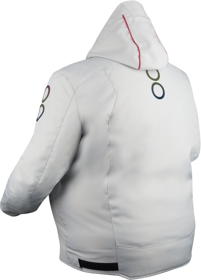 Bering Warwick King Size waterproof Motorcycle Textile Jacket light grey/red XXL Figure 2