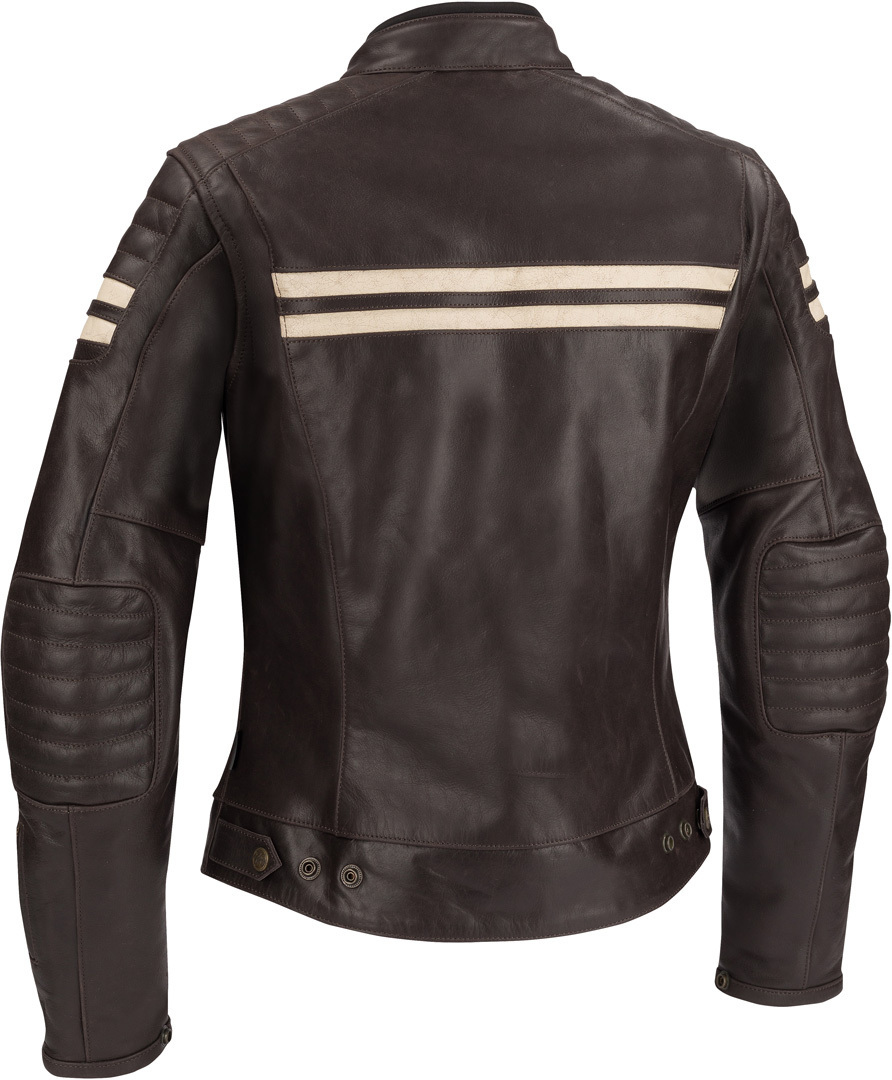 Segura Stripe Ladies Motorcycle Leather Jacket dark brown 42 Figure 2