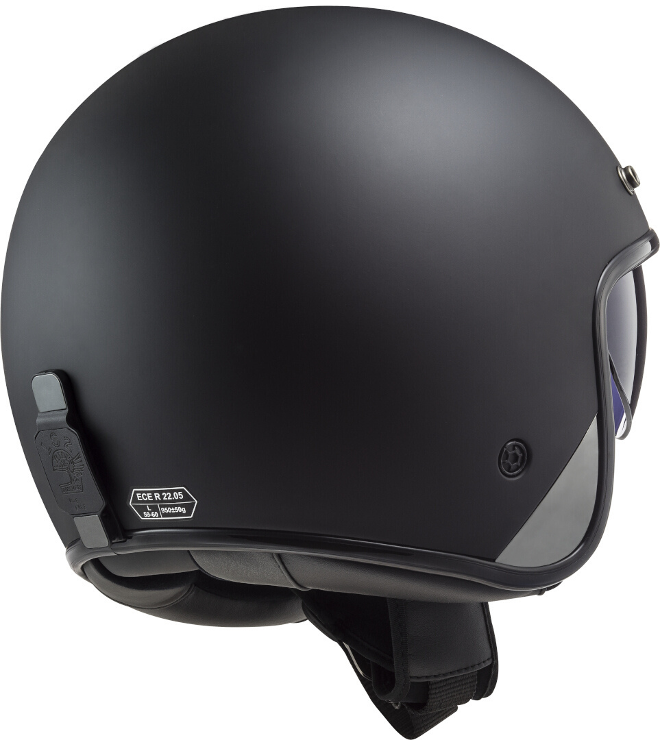 LS2 OF601 Bob II Solid Jet Helmet black matt L (59/60) Figure 4