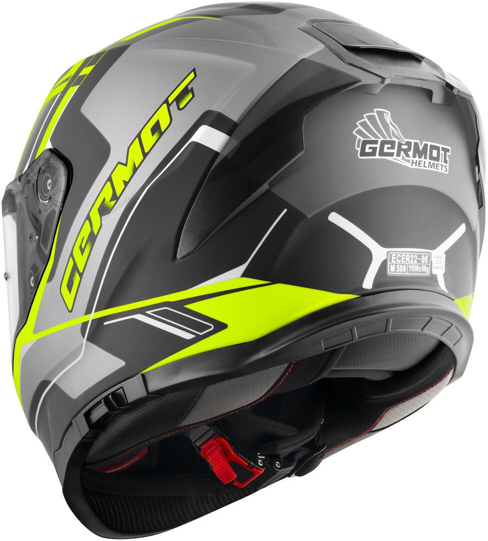 Germot GM 350 Dekor Hjelm sort mat/grå/neon-gul XL (61/62) Figur 3