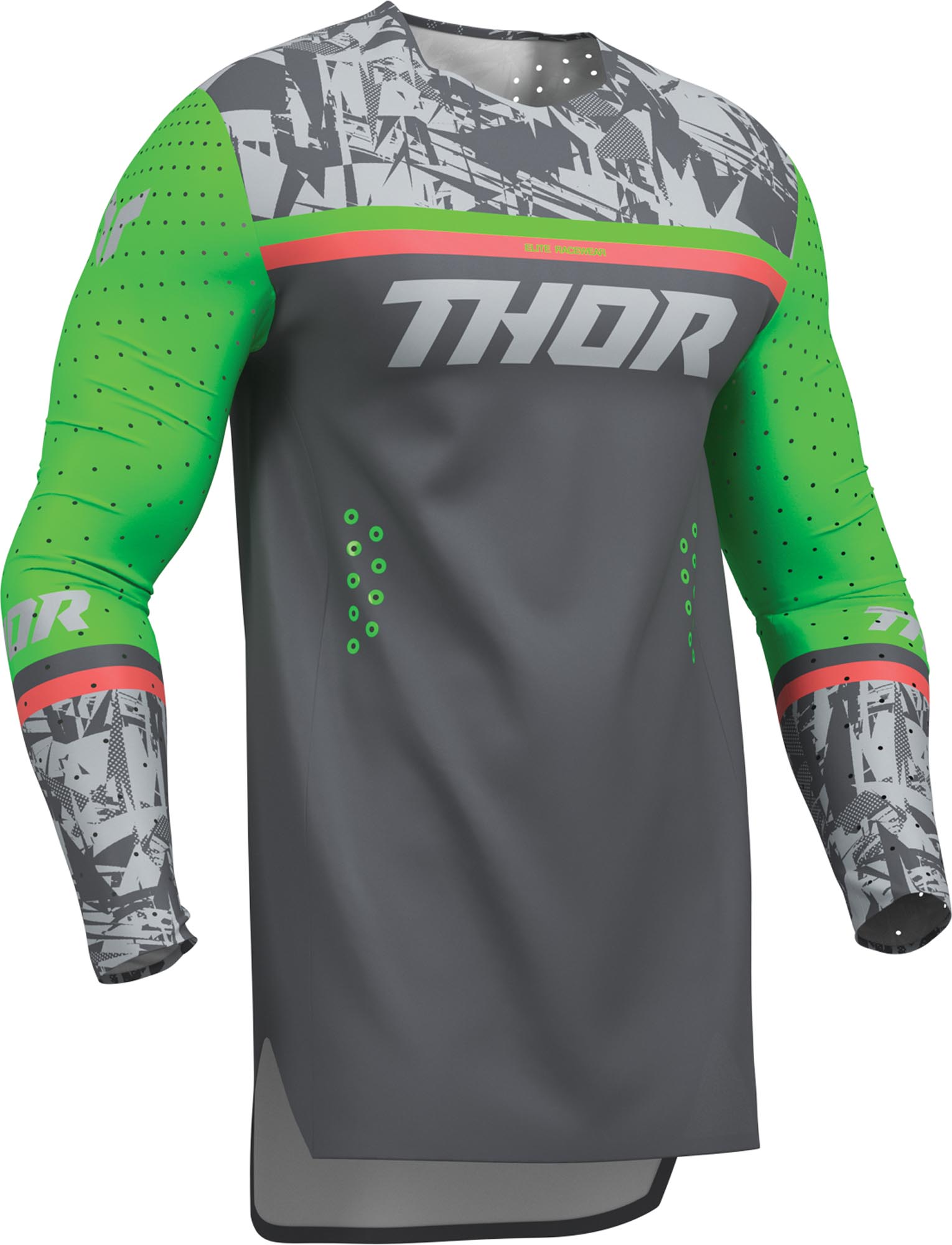 Thor Sportmode Punkd Motocross-trui grijs/groen S Figuur 4