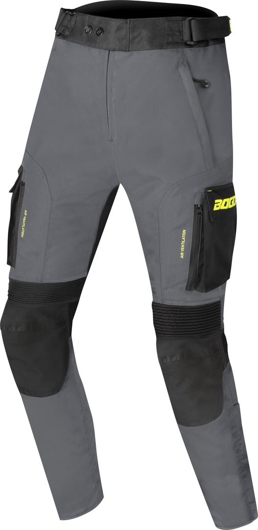 Bogotto Covelo waterproof Motorcycle Textile Pants black/grey/fluo-yellow XL Figure 1