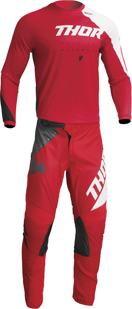 Thor Sector Edge Motocross trøje rød M Figur 3