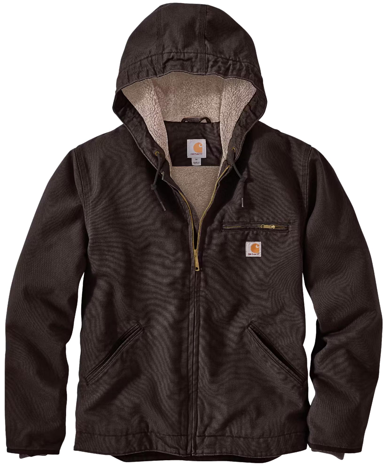 Carhartt Relaxed Fit Washed Duck Sherpa Lined Jakna temno rjava S Slika 1