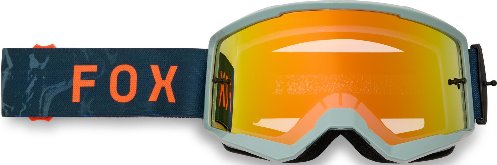 FOX Main Image Print Ochelari de motocross Albastru/Portocaliu Figura 1
