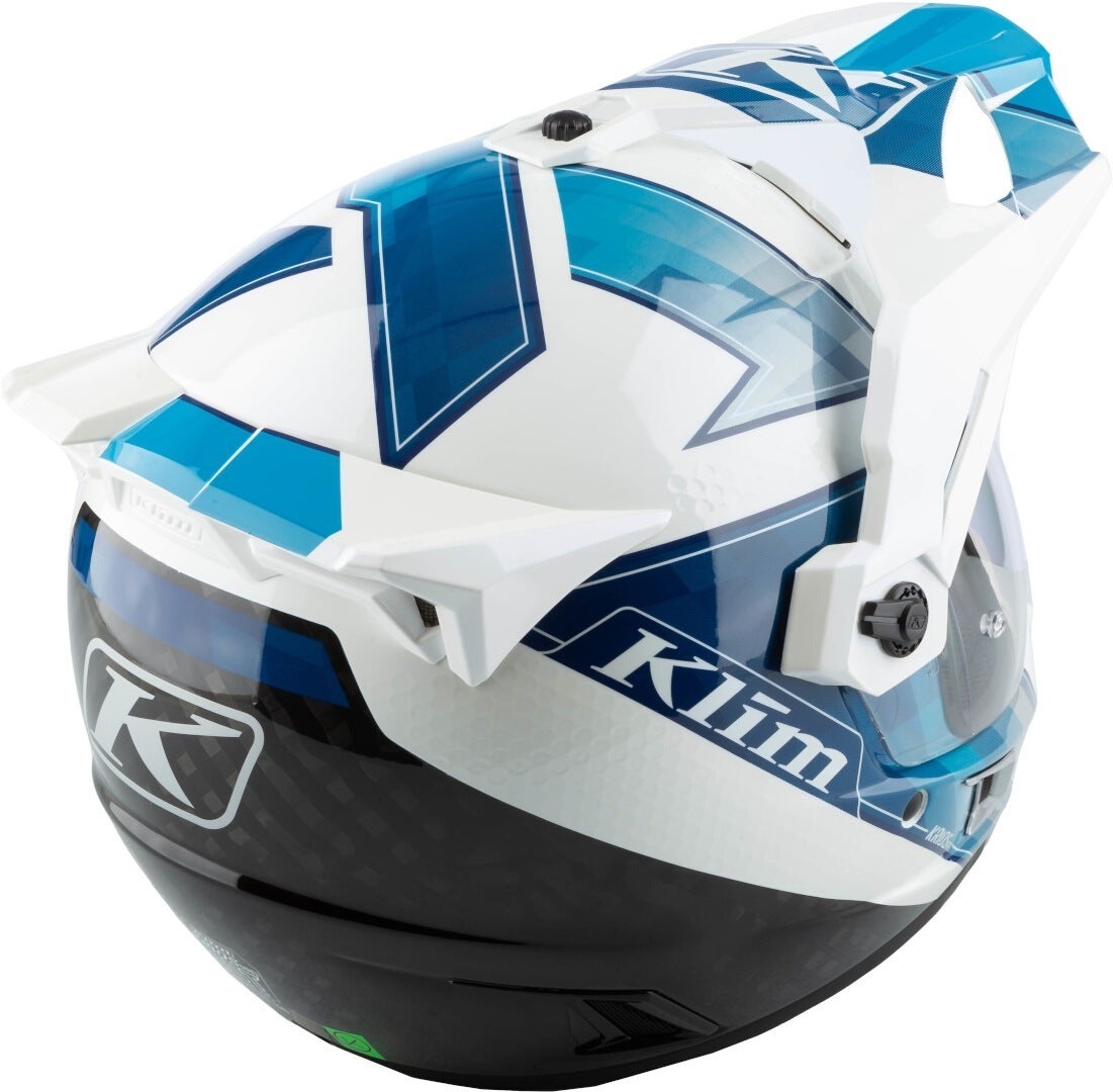Klim Krios Pro Spectrum Carbon ECE/DOT 엔듀로 헬멧 흰색/파란색 남성 (57/58) 그림 8