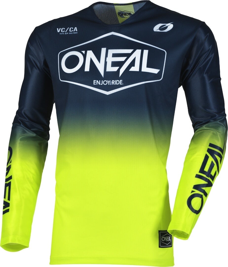 Oneal Men's Blue/Neon Yellow Mayhem Hexx Motocross Jersey