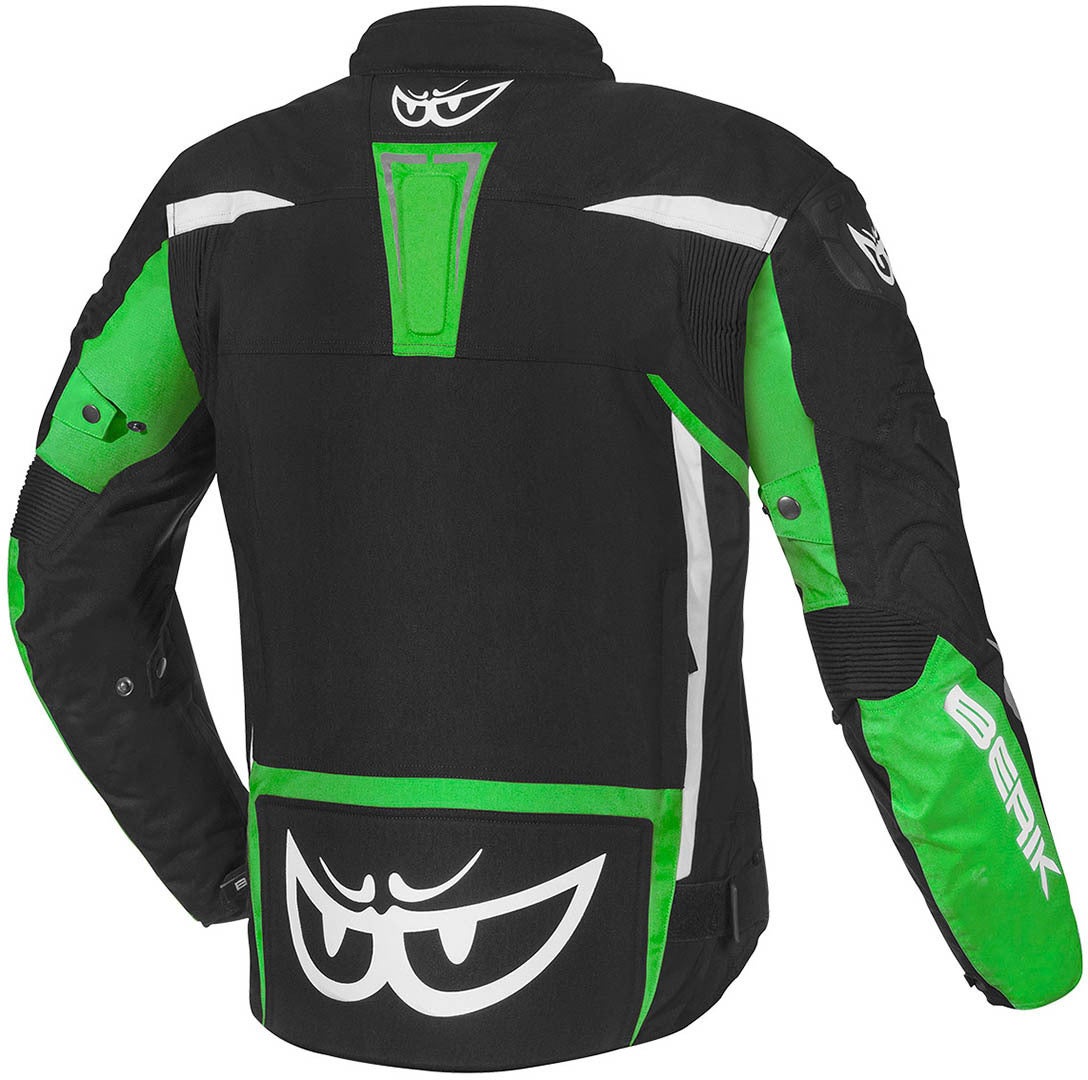 Berik Bad Eye Waterproof Motorcycle Textile Jacket black/white/green 56 Figure 2