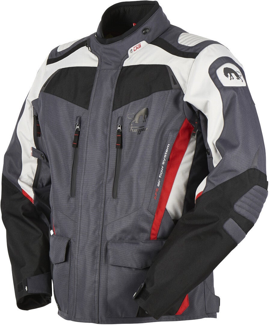 Furygan Apalaches Motorfiets textiel jas zwart/grijs/rood 3XL Figuur 2