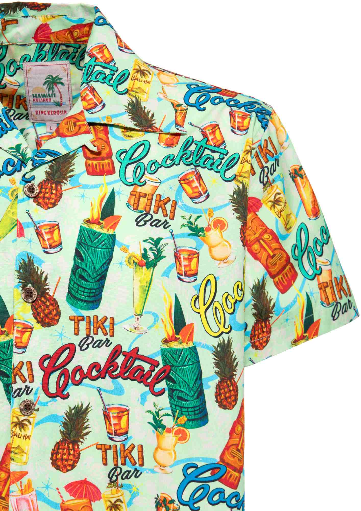King Kerosin Tiki Cocktails Camicia a maniche corte Multicolore M Figura 3