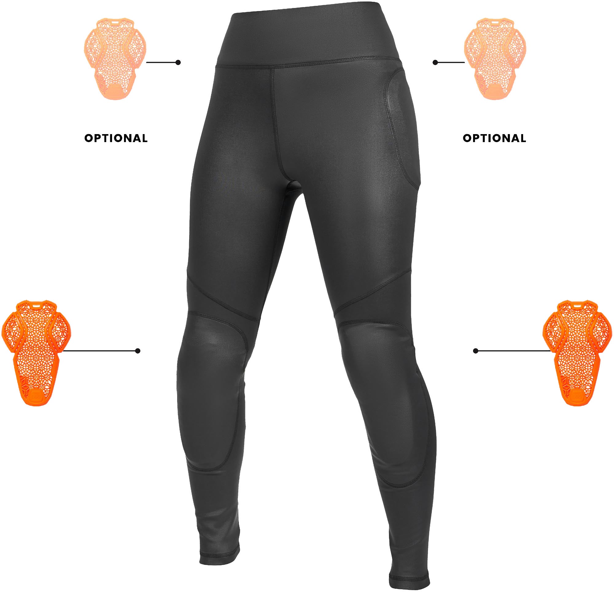 Pando Moto Tora Black Dames Motorleggings L Figuur 11