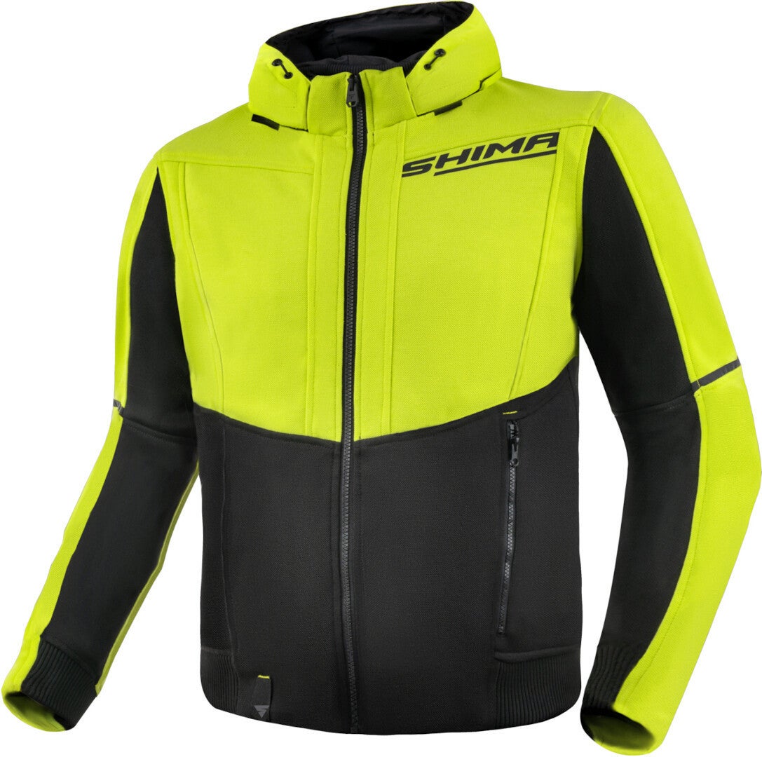 Shima Men's Yellow/Black Daybreaker Motorcycle Zip Hoodie