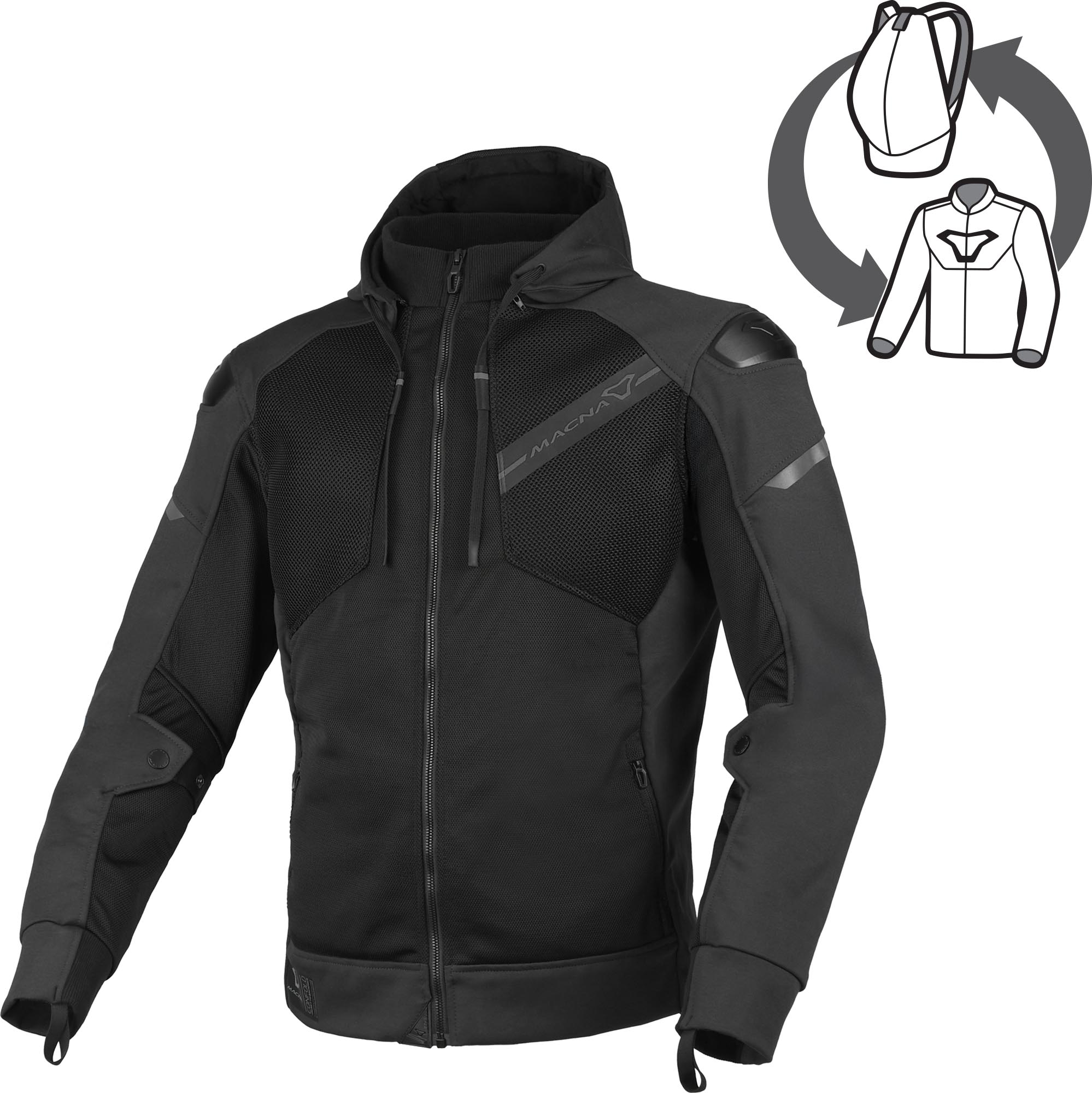Macna Brero Motorrad Textiljacke schwarz XL Abbildung 3