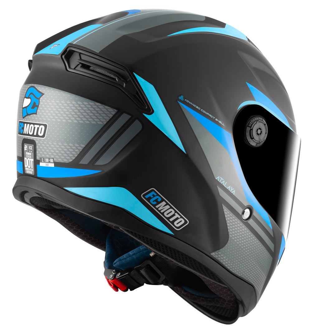 FC-Moto FF114B Zeron Helm schwarz matt/hellblau XL Abbildung 5