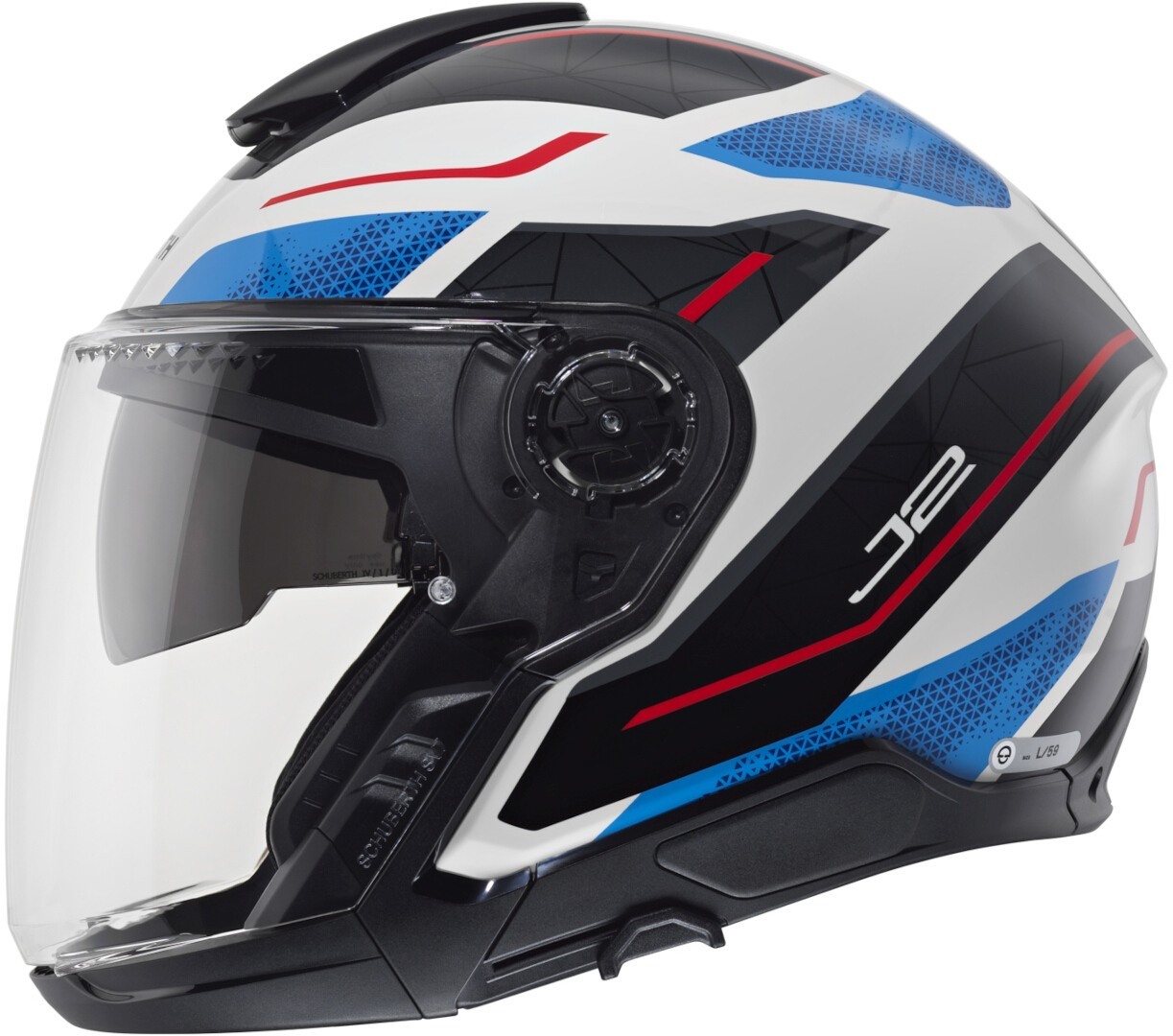 Schuberth J2 Sigma Jethelm wit/blauw/rood Verlies (59) Figuur 2