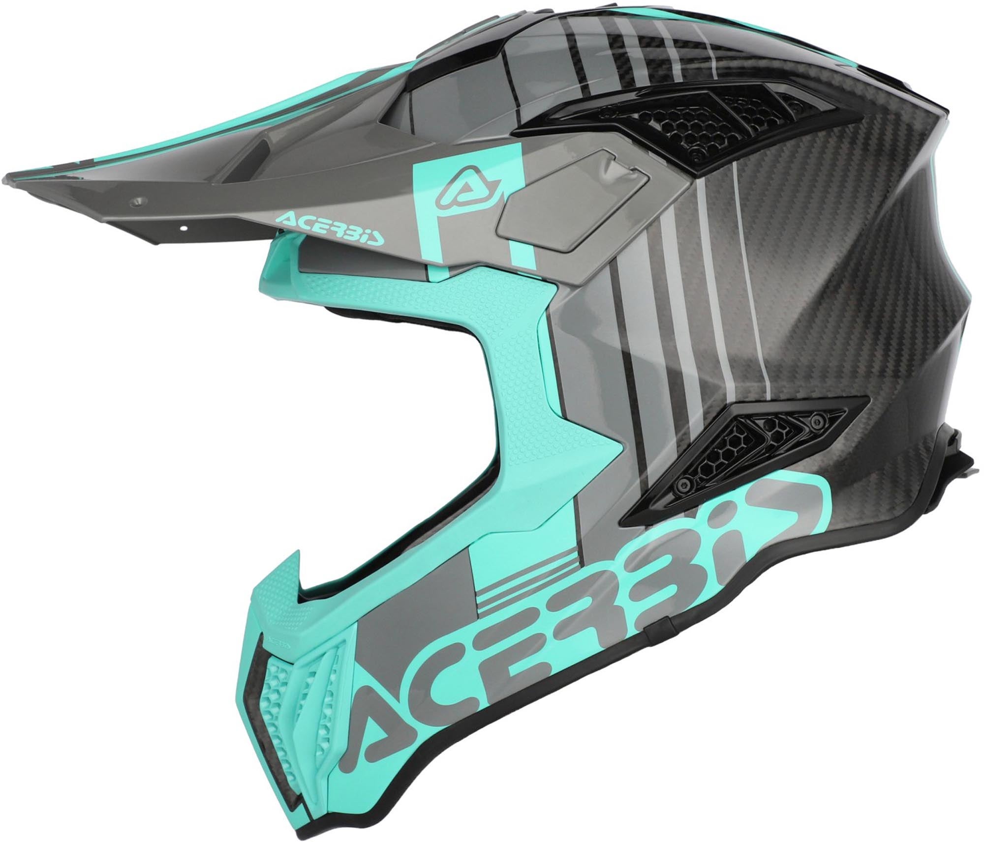 Acerbis Airstrike-C Graphic Carbon Motocross Helm schwarz/türkis XS (53/54) Abbildung 3
