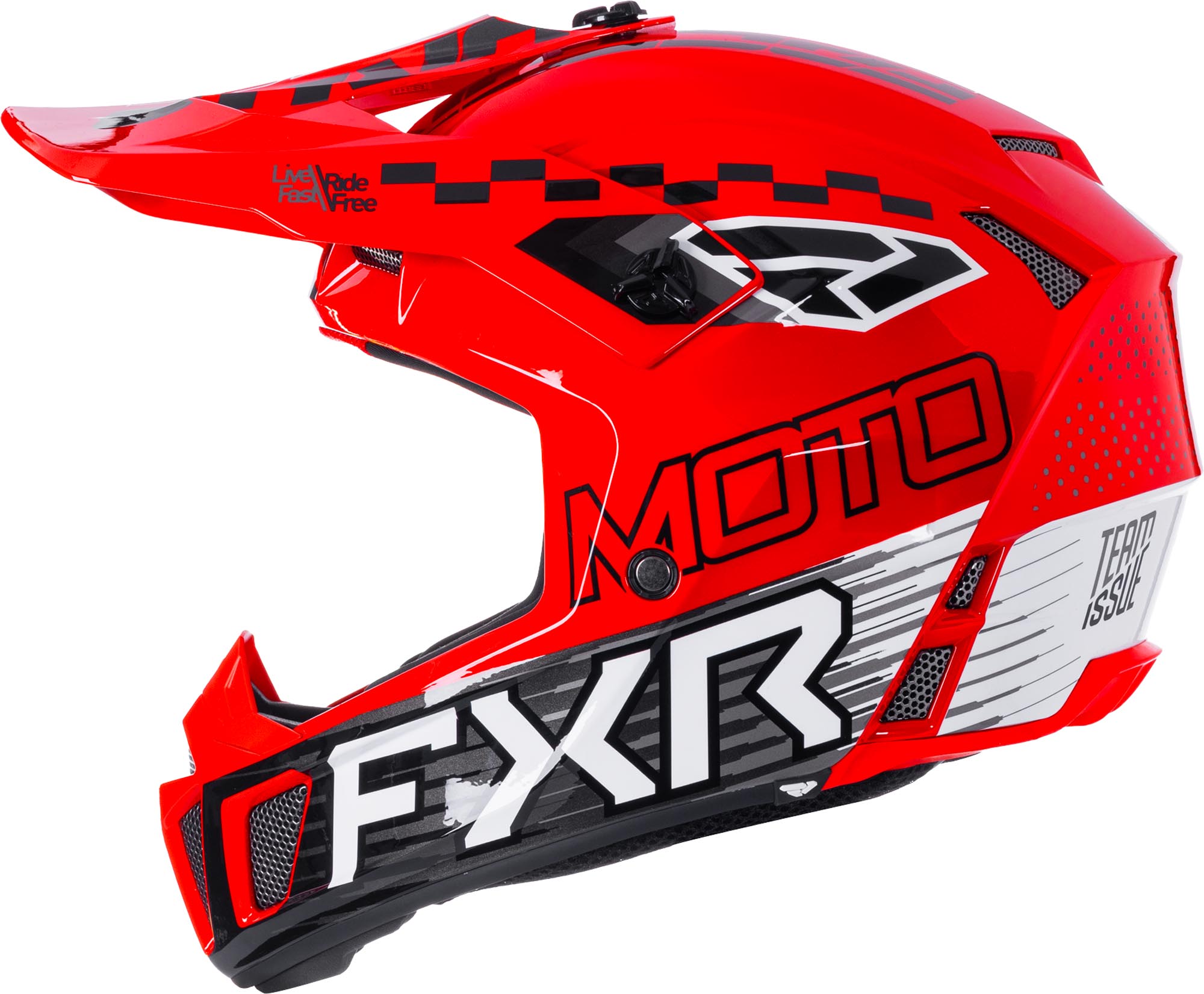 FXR Clutch Logo Youth Motocross Helmet red XL Figure 4