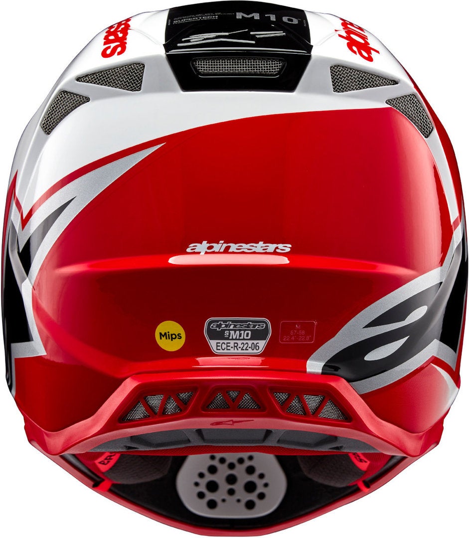 Alpinestars Supertech S-M10 Unite 2024 Casco Motocross bianco/rosso S (55/56) Figura 4