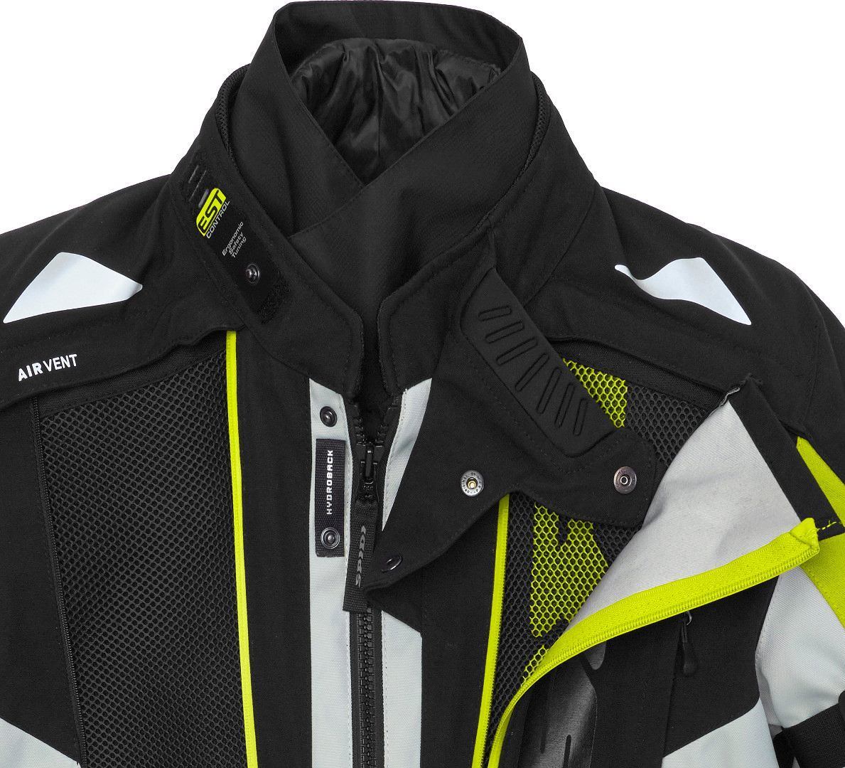 Spidi H2Out Allroad Motorcycle Textile Jacket black/grey/yellow 4XL Figure 13