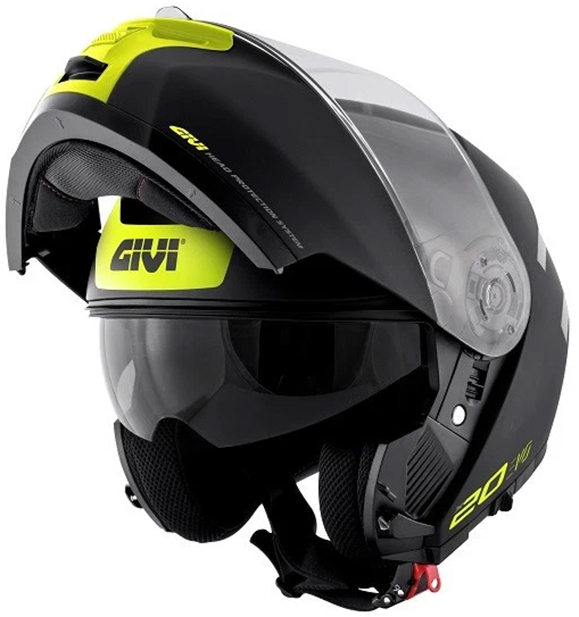 GIVI X.20 Expedition Evo Uppfällbar hjälm svart matt/gul M Figur 2