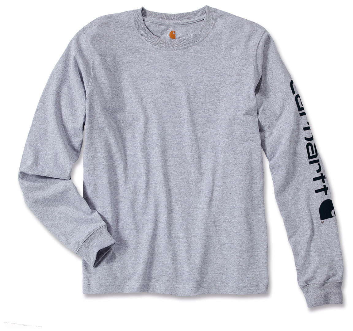 Carhartt Logo Langarmshirt hellgrau M Abbildung 1