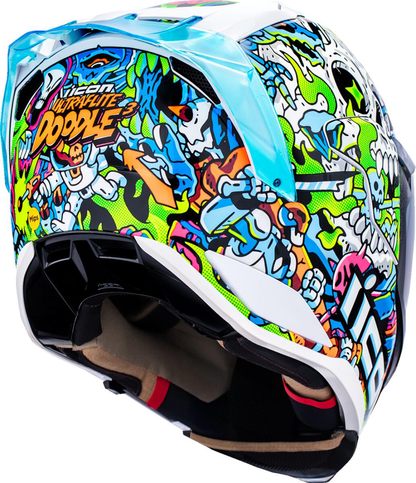 Icon Ultraflite Doodle 3 Helmet 2XL Figure 3
