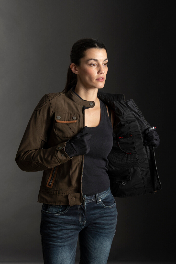 LS2 Bullet imperméable dames moto textile veste noir L Figure 8