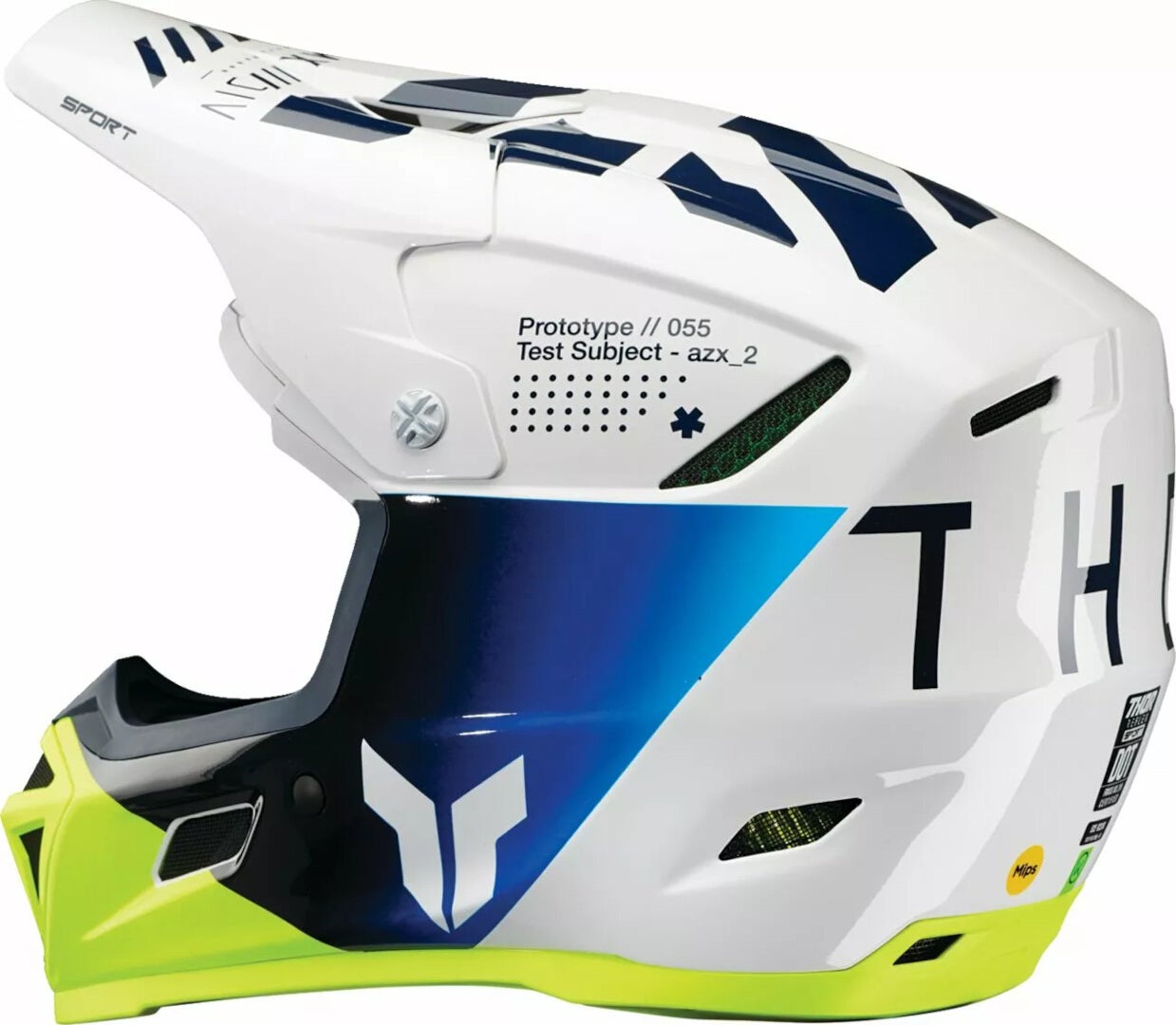Thor Reflex Strike Casque de motocross Blanc/Bleu/Néon M (57/58) Figure 4