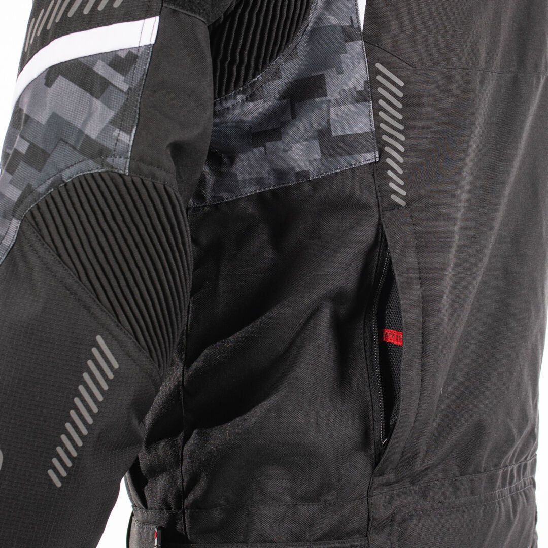 Rusty Stitches Pete Waterproof Motorcycle Textile Jacket black/grey/white M Figure 10