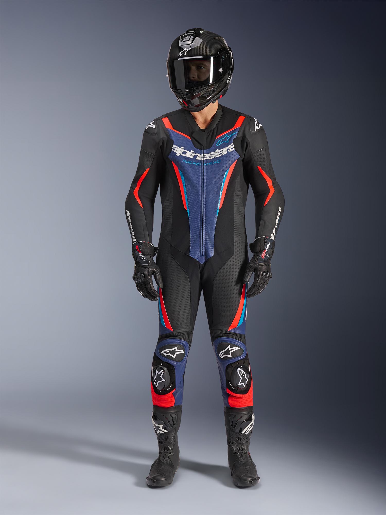 Alpinestars GP Force V2 1-Teiler Motorrad Lederkombi schwarz/blau/rot 60 Abbildung 8