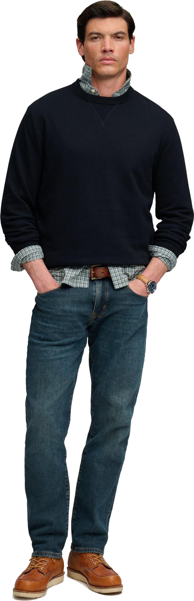 Superdry & Co Essential Stack Logo Sudadera Azul marino oscuro M Figura 4