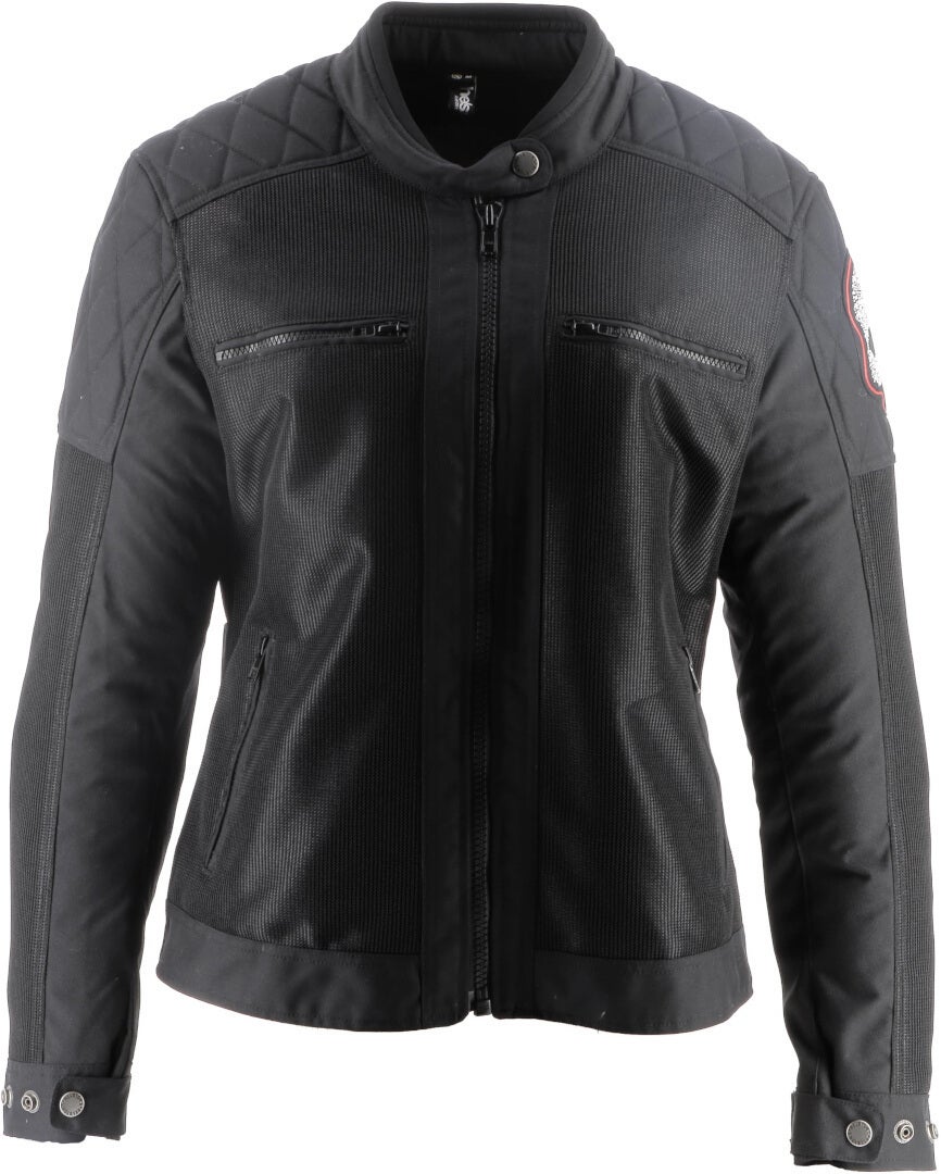 Helstons Widow Air Dame motorcykel tekstiljakke Sort XXL Figur 1