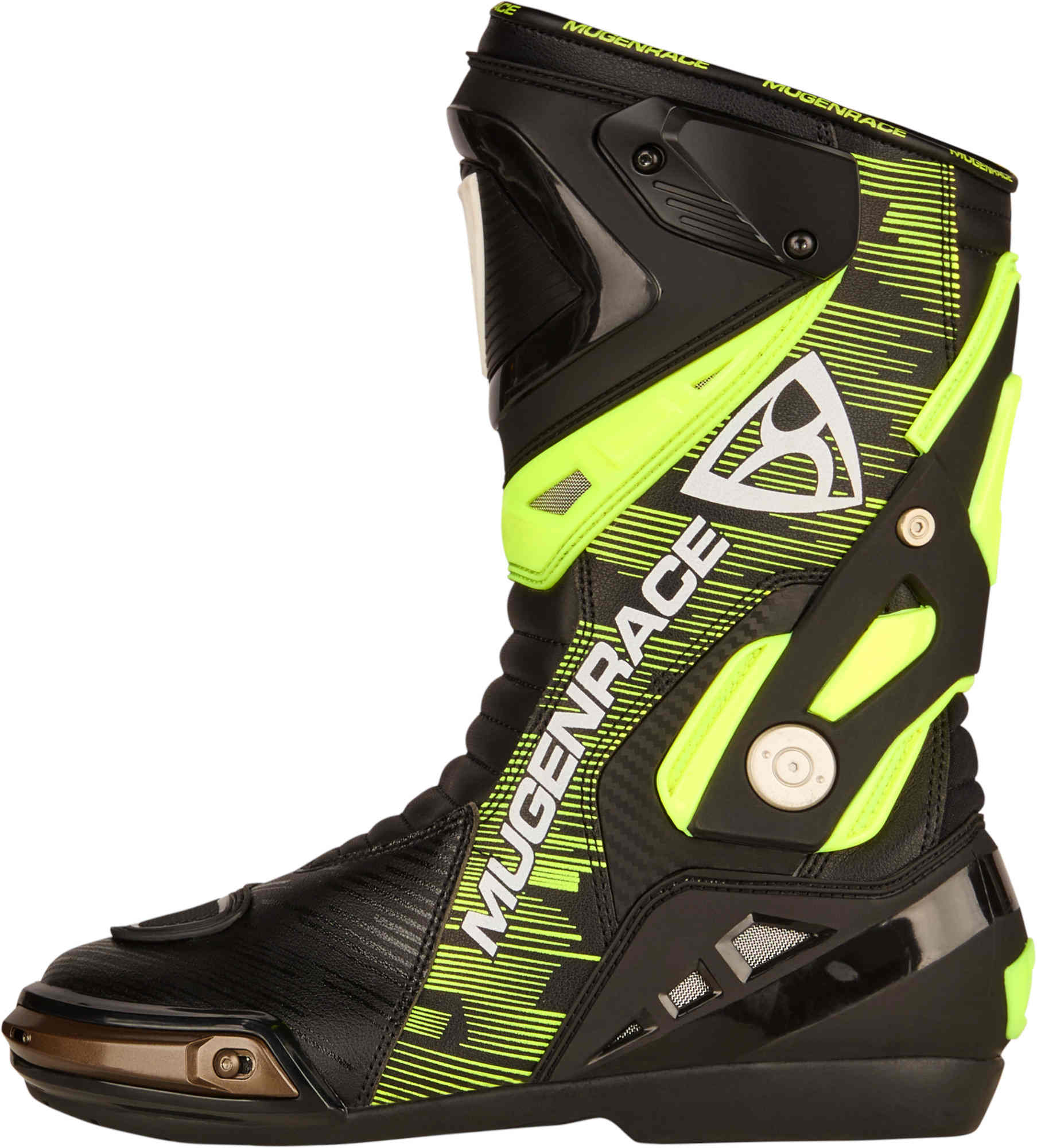 Side view of MUGENRACE Sphantom Plus perforated Motorcycle Boots