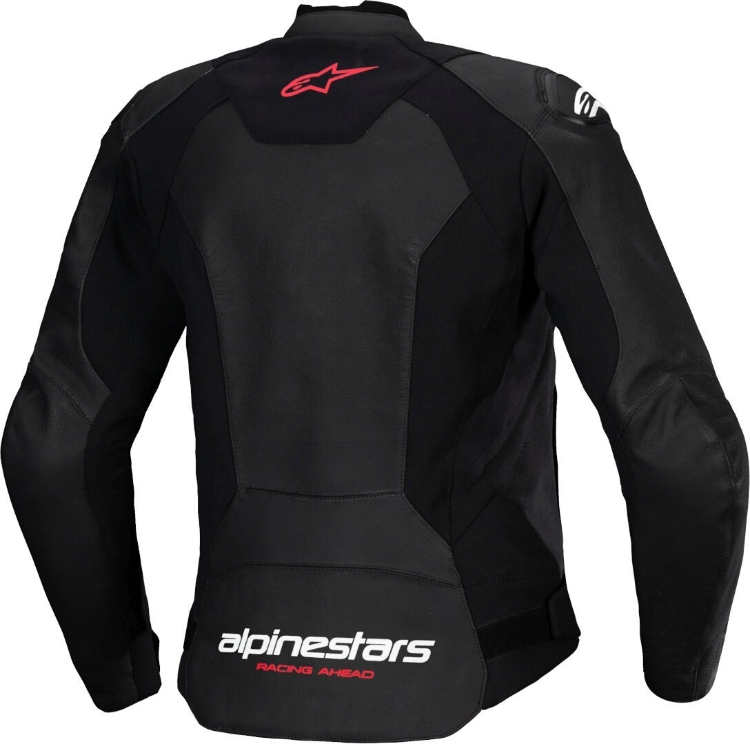 Alpinestars Stella Faster V3 Damen Motorrad Lederjacke schwarz/weiß/fluo-koralle 40 Abbildung 2
