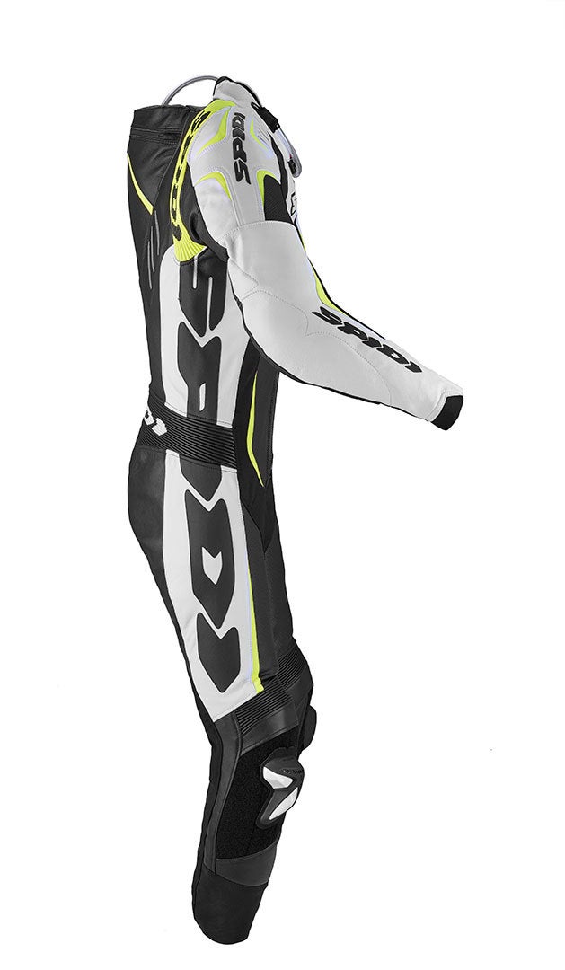 Spidi Track Wind Pro One Piece Motorcycle Leather Suit black/white/yellow 64 Figure 2