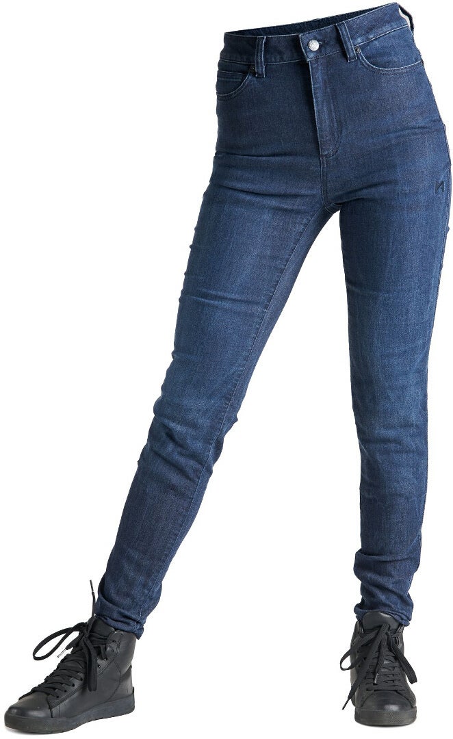 Pando Moto Kusari Cor Dame Motorcykel Jeans mørkeblå 31 L32 Figur 1
