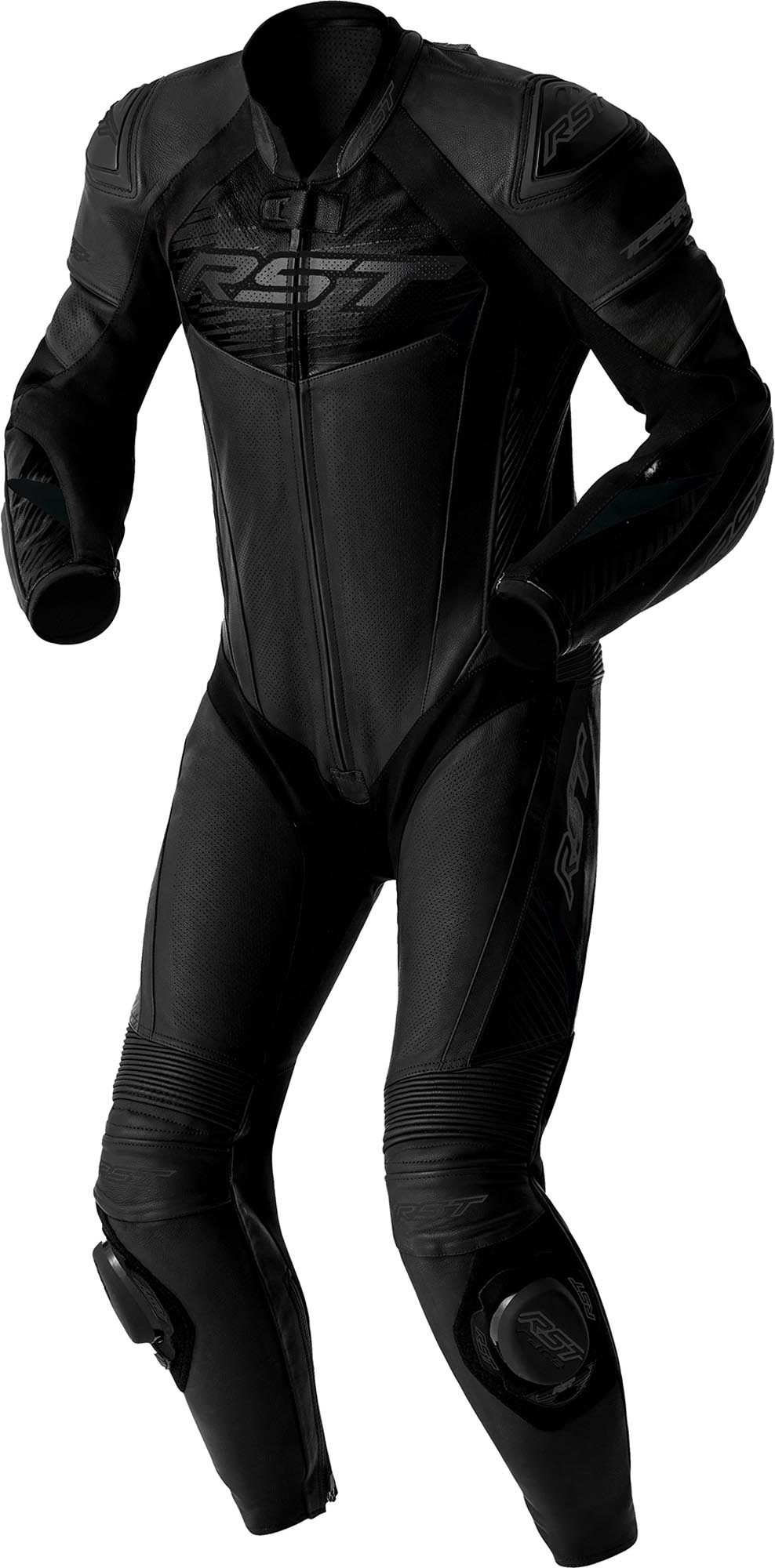 RST Tractech Evo D3O Combinaison en cuir de moto perforée en une pièce noir 54 Figure 1