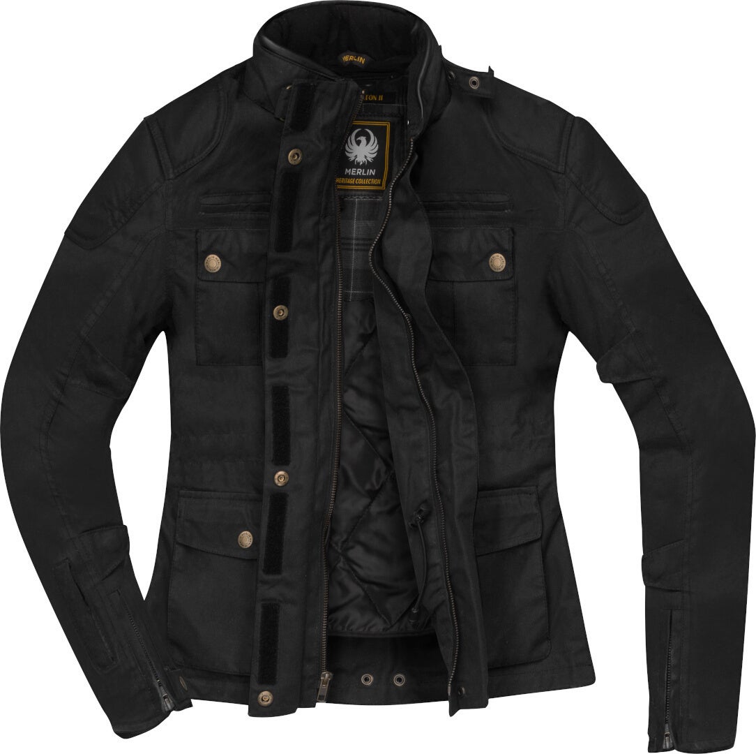 Merlin Buxton II Giacca cerata da donna nero M Figura 3