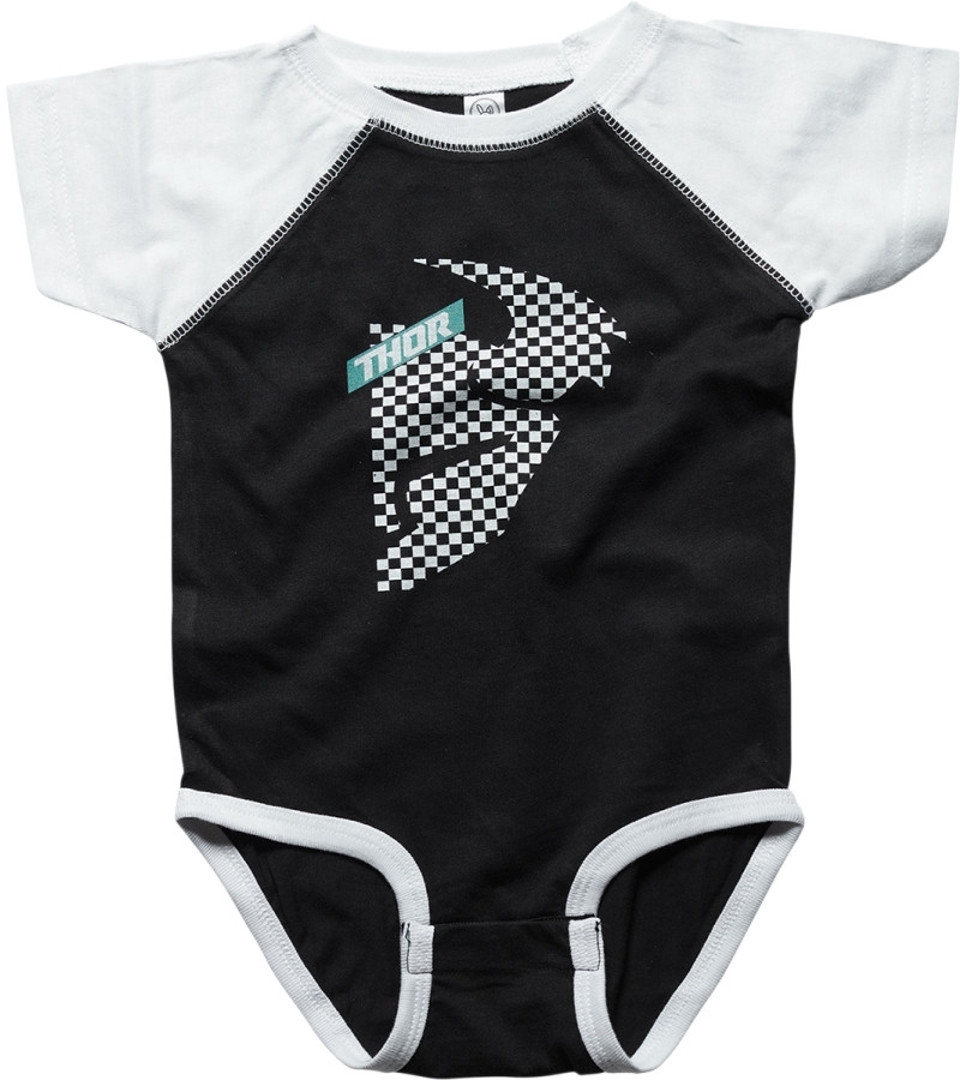 Thor Infant Headchecked Supermini Baby Romper negro 12-18 meses Figura 1