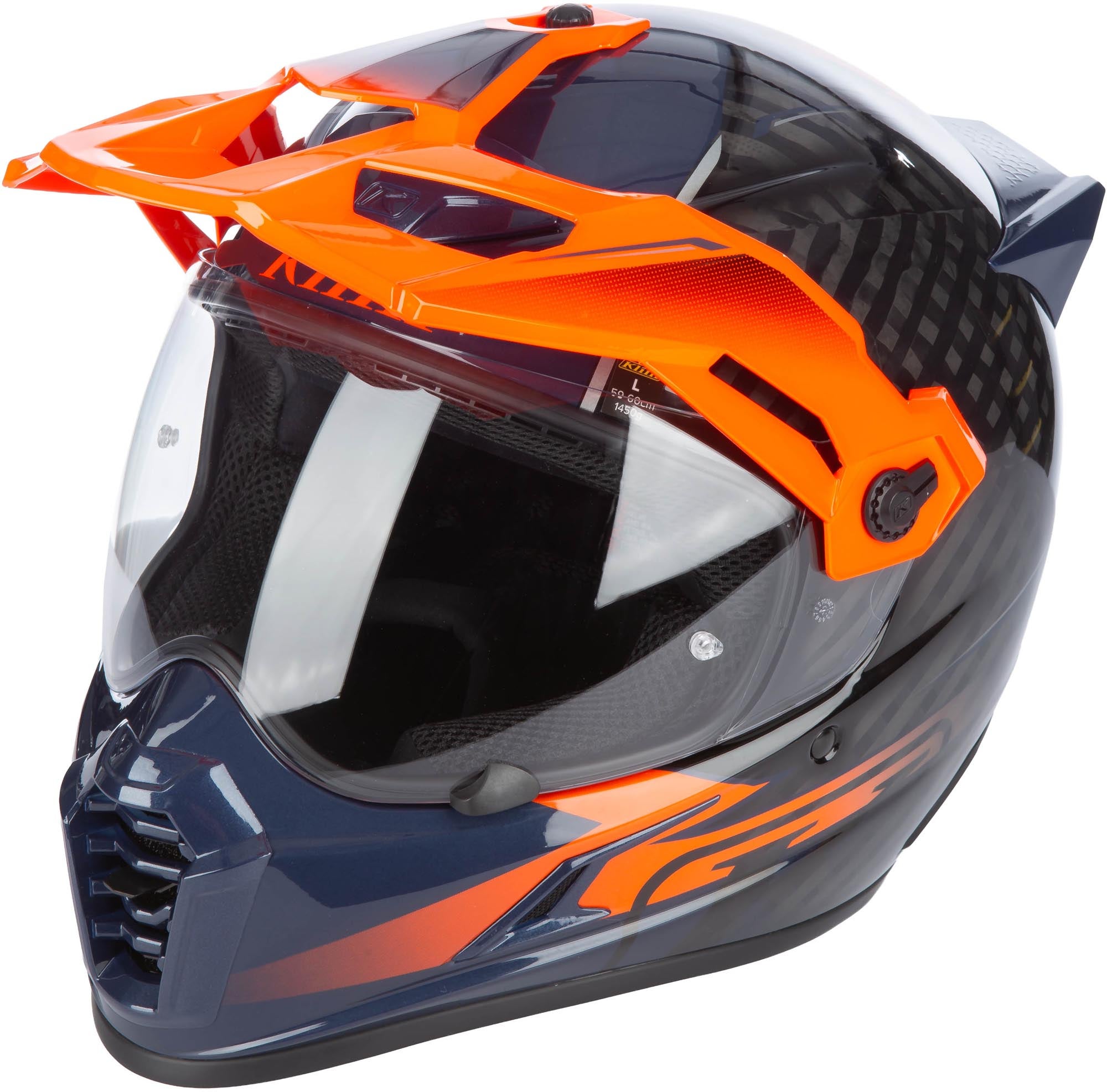 Klim Krios Pro Echo Carbon Enduro Helmet black/orange M (57/58) Figure 1