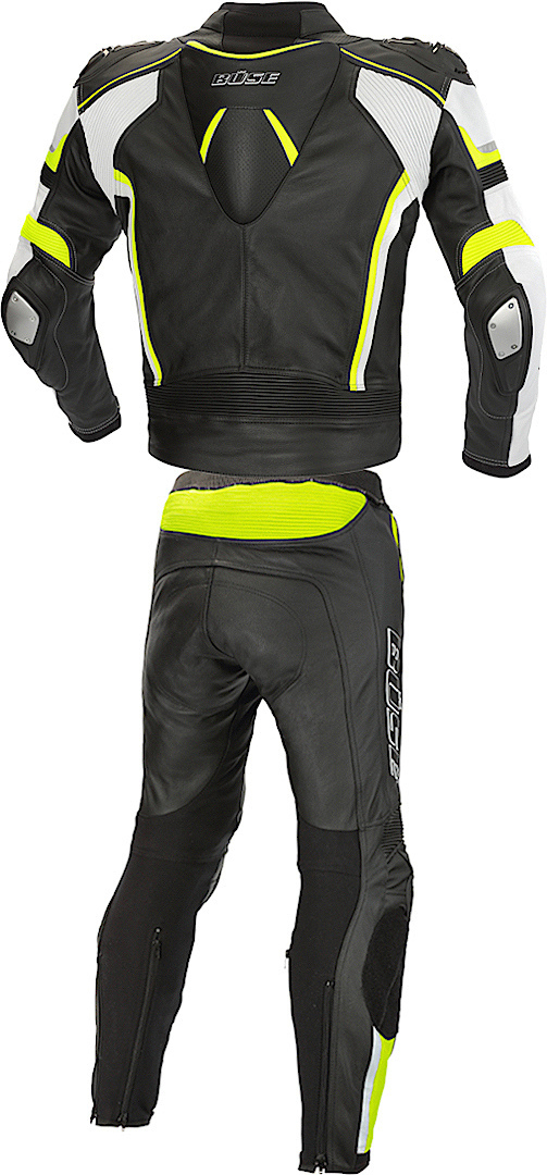 Büse Mille Abito in pelle da moto da donna a due pezzi nero/giallo 38 Figura 2