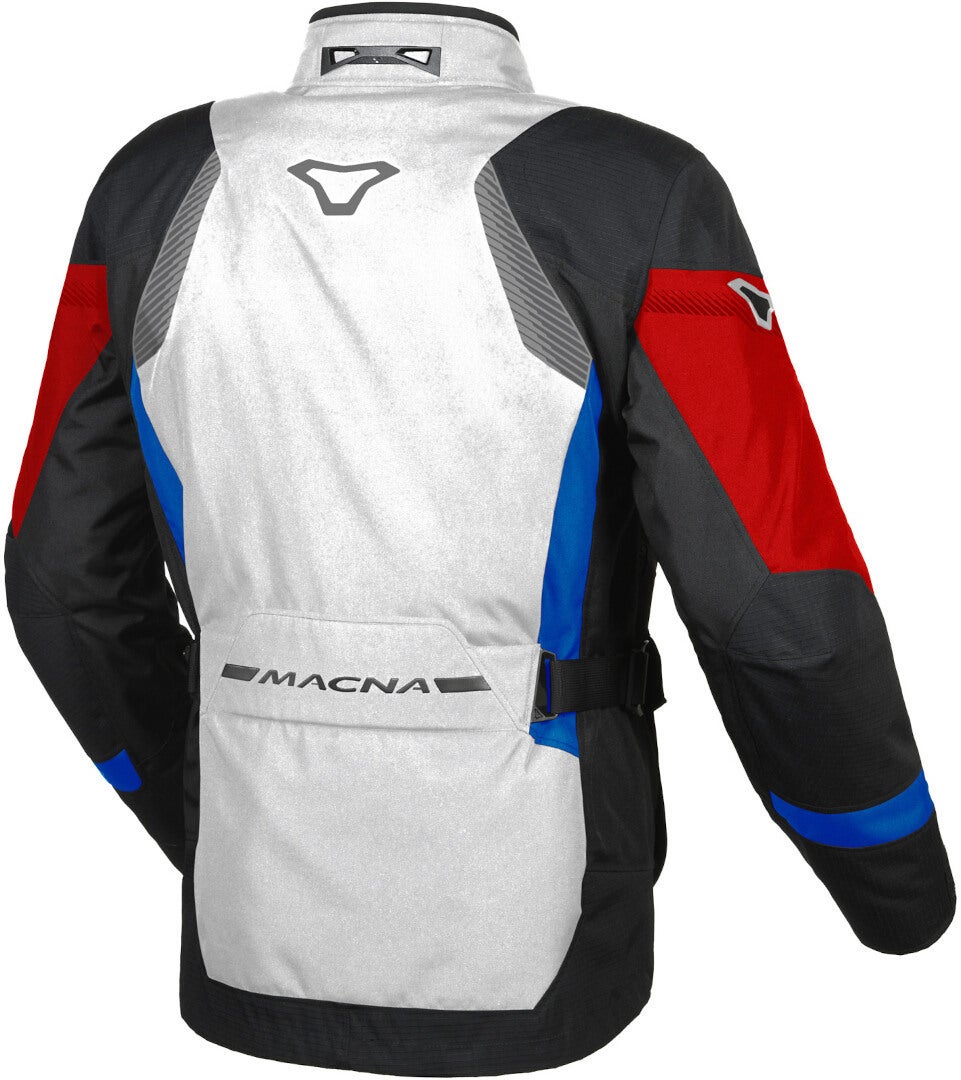 Macna Rancher waterproof Motorcycle Textile Jacket light grey/black/red 3XL Figure 2
