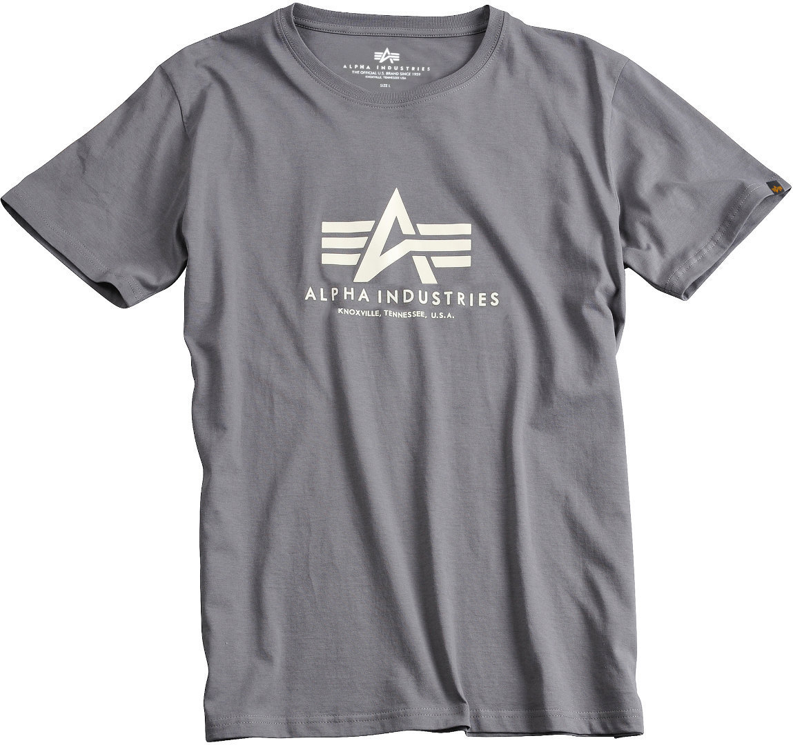 Alpha Industries Basic T-Shirt grau/schwarz L Abbildung 1