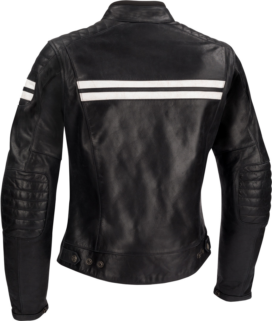Segura Stripe Ladies Motorcycle Leather Jacket black/white 44 Figure 2