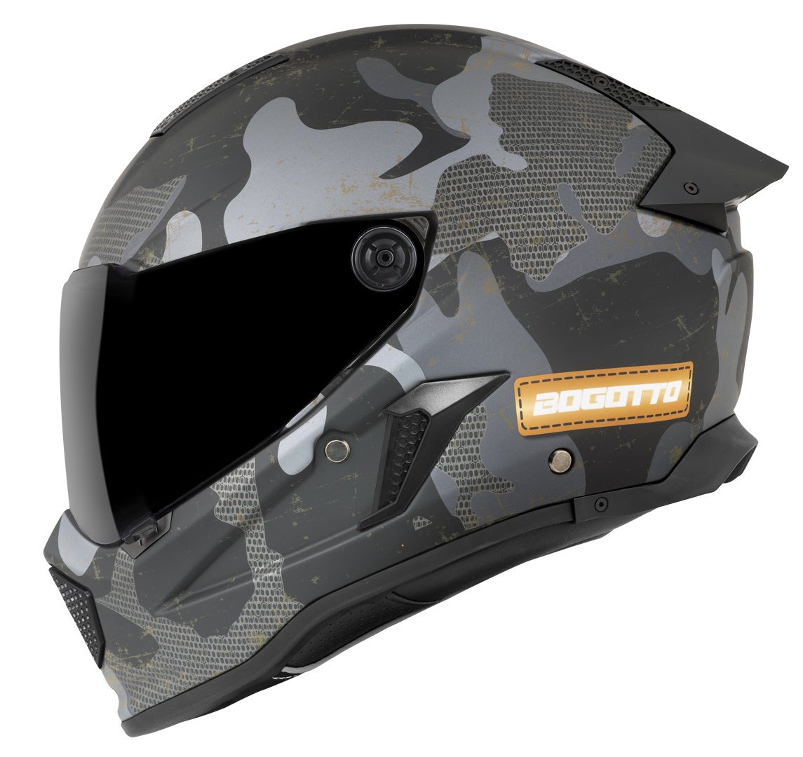 Bogotto Rapto Camo Casco nero opaco/grigio 2XL Figura 6