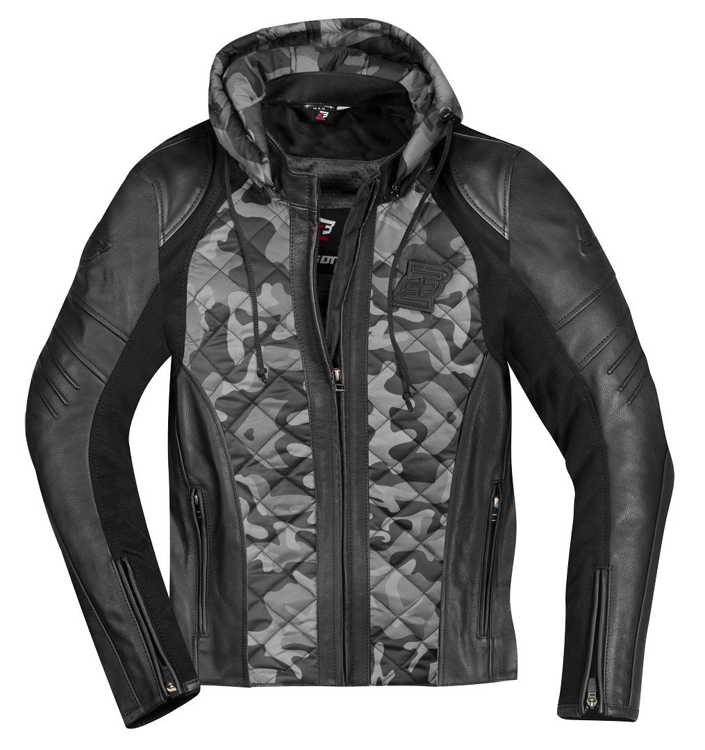 Bogotto Radic Motorrad Leder-/Textiljacke grau/camouflage 3XL Abbildung 4