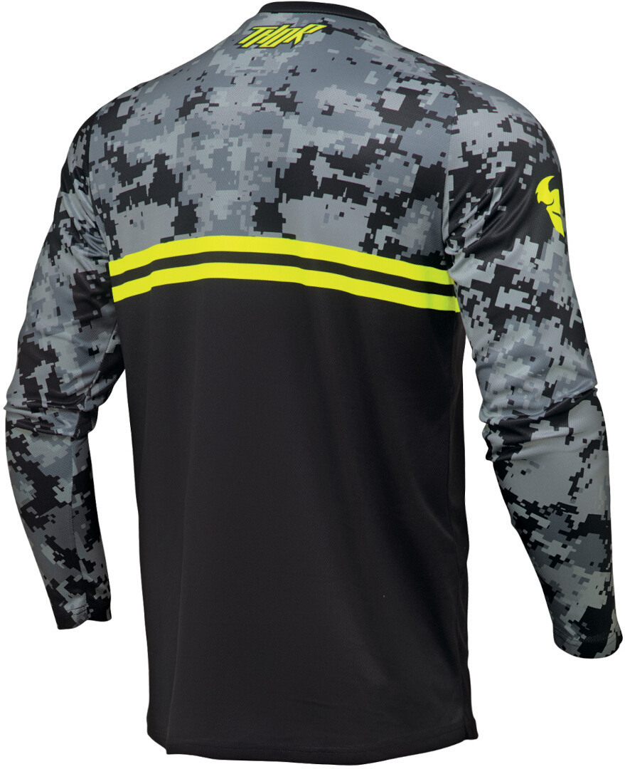 Thor Sector Digi Camo Motocross trøje sort/grå/gul L Figur 2