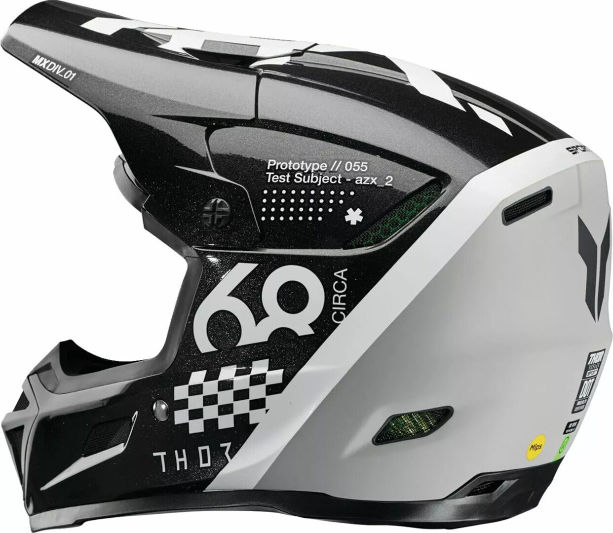 Thor Reflex Riot 越野摩托車頭盔 黑色金属 S（55/56） 图4