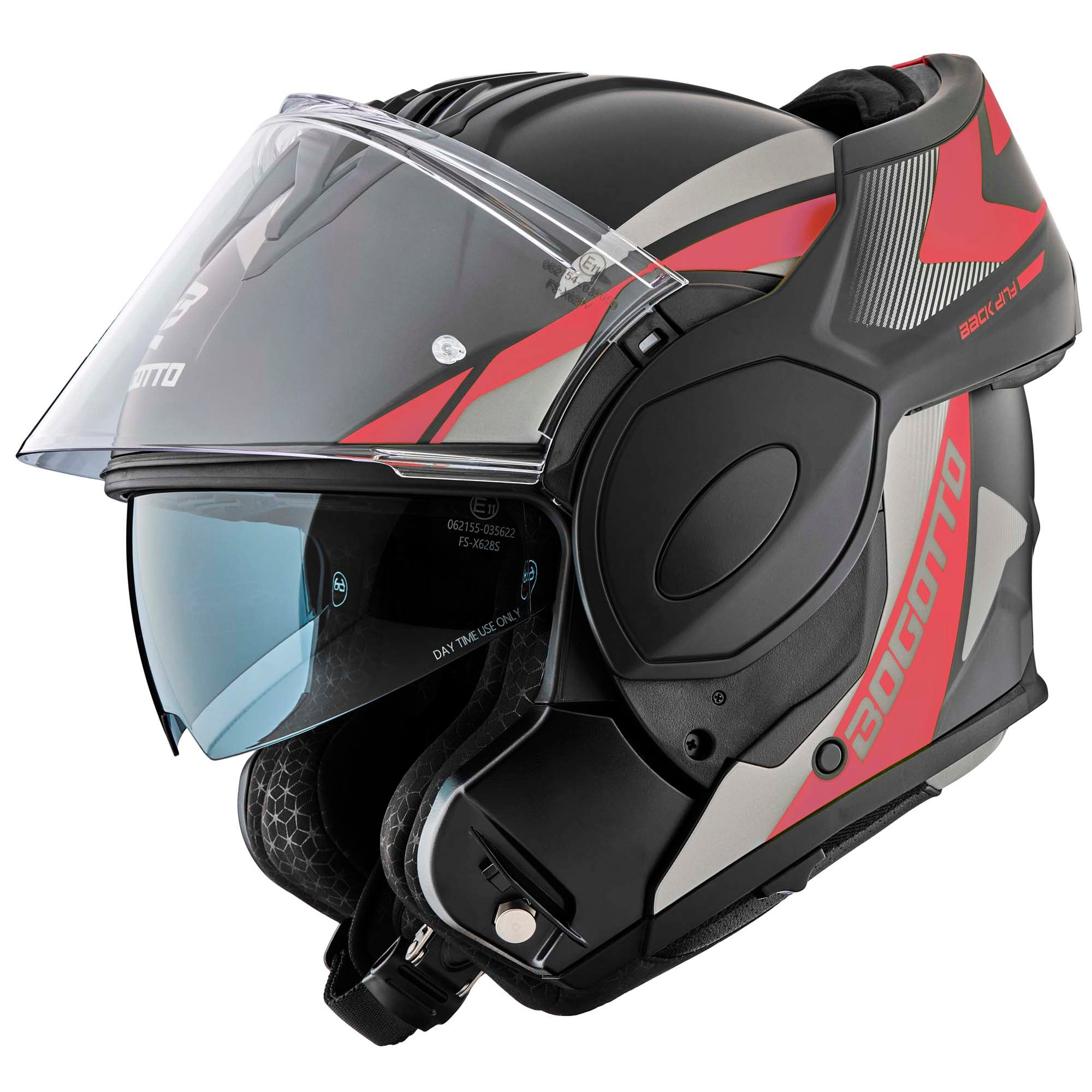 Bogotto FS-X600 Atyr Hjelm sort mat/grå/rød 2XL Figur 1